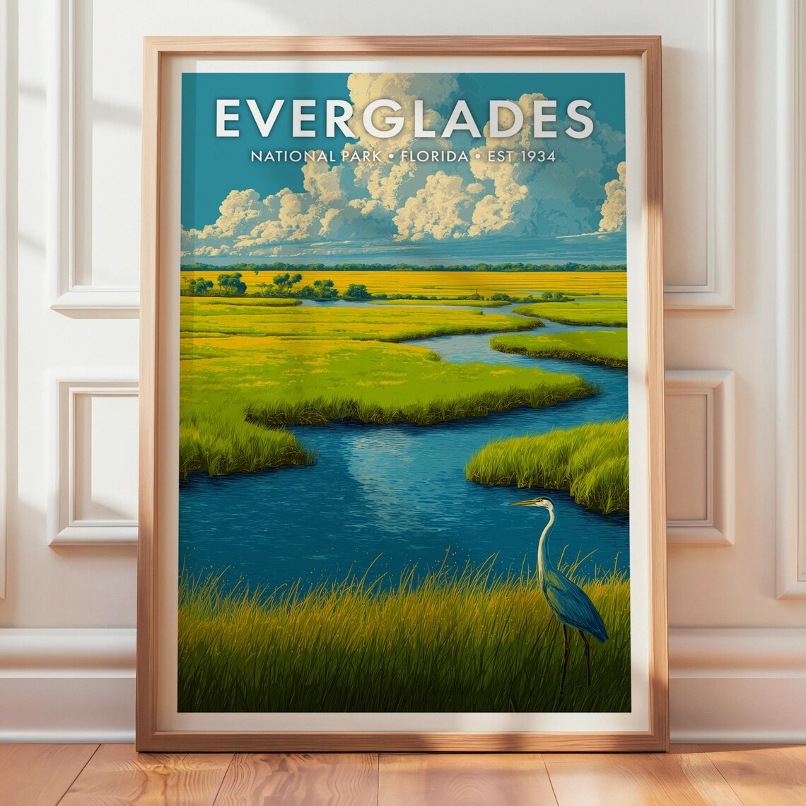 Everglades National Park Retro Travel Poster