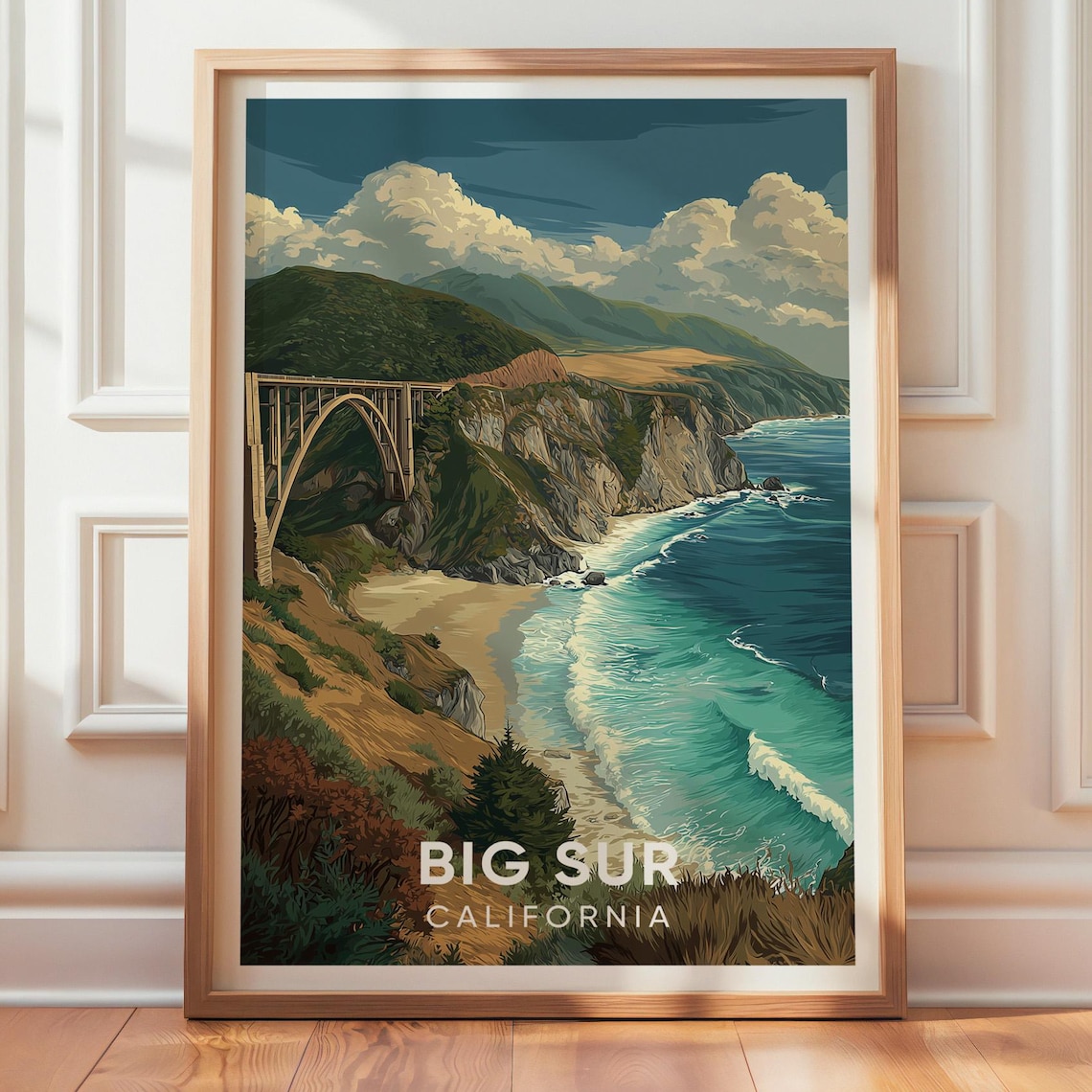 Big Sur California Vintage Travel Poster Print