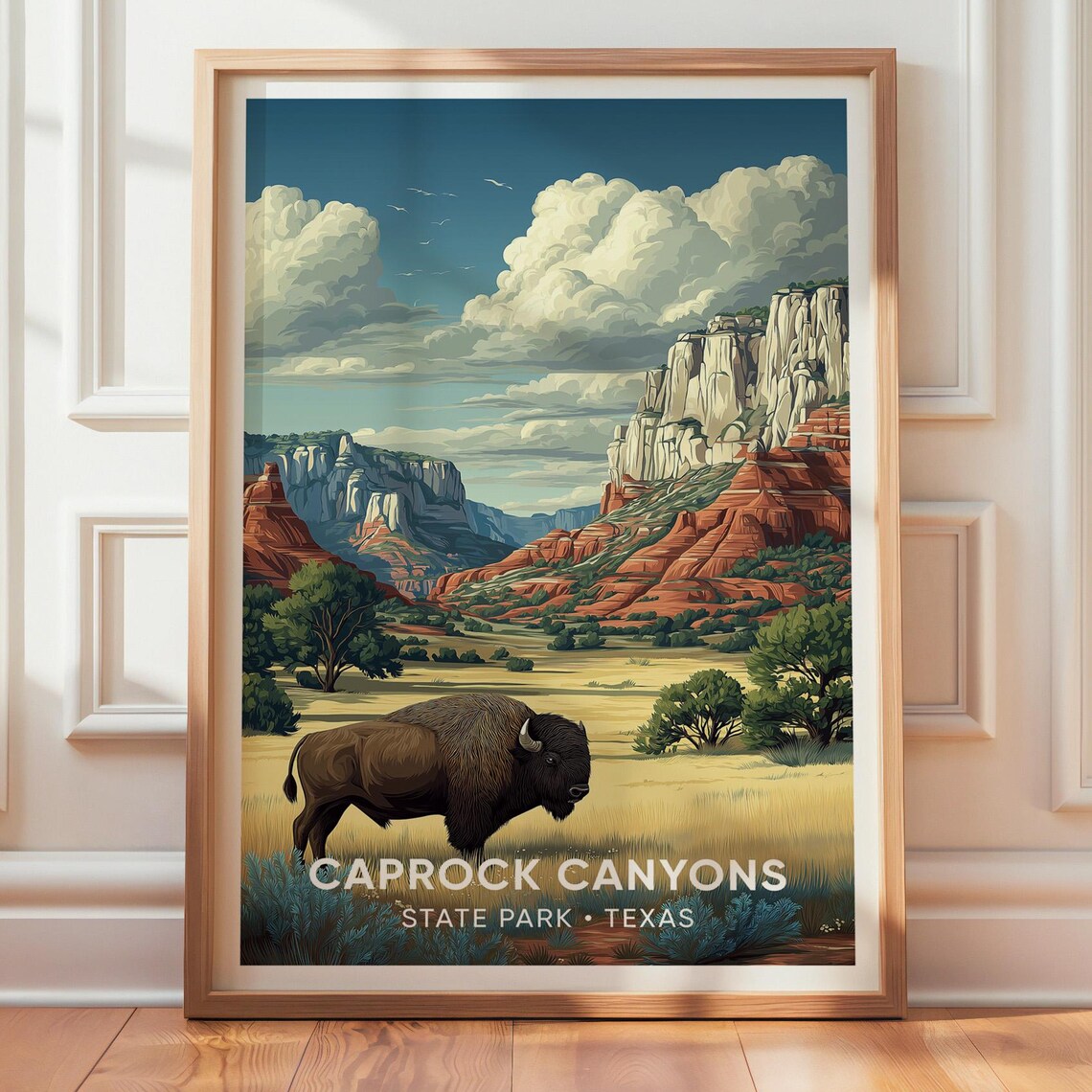 Caprock Canyons State Park Vintage Travel Poster
