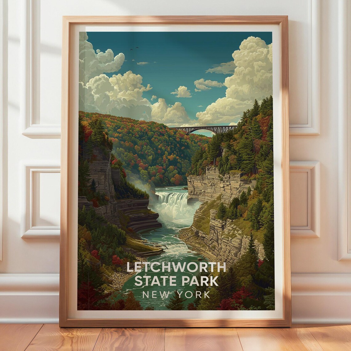 Letchworth State Park Vintage Travel Poster, New York