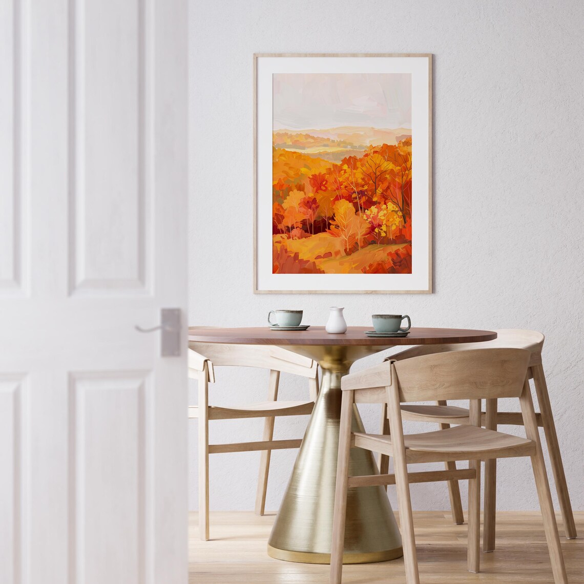 Autumn Colorful Landscape Painting, Fall Trees Art Print - Image 4