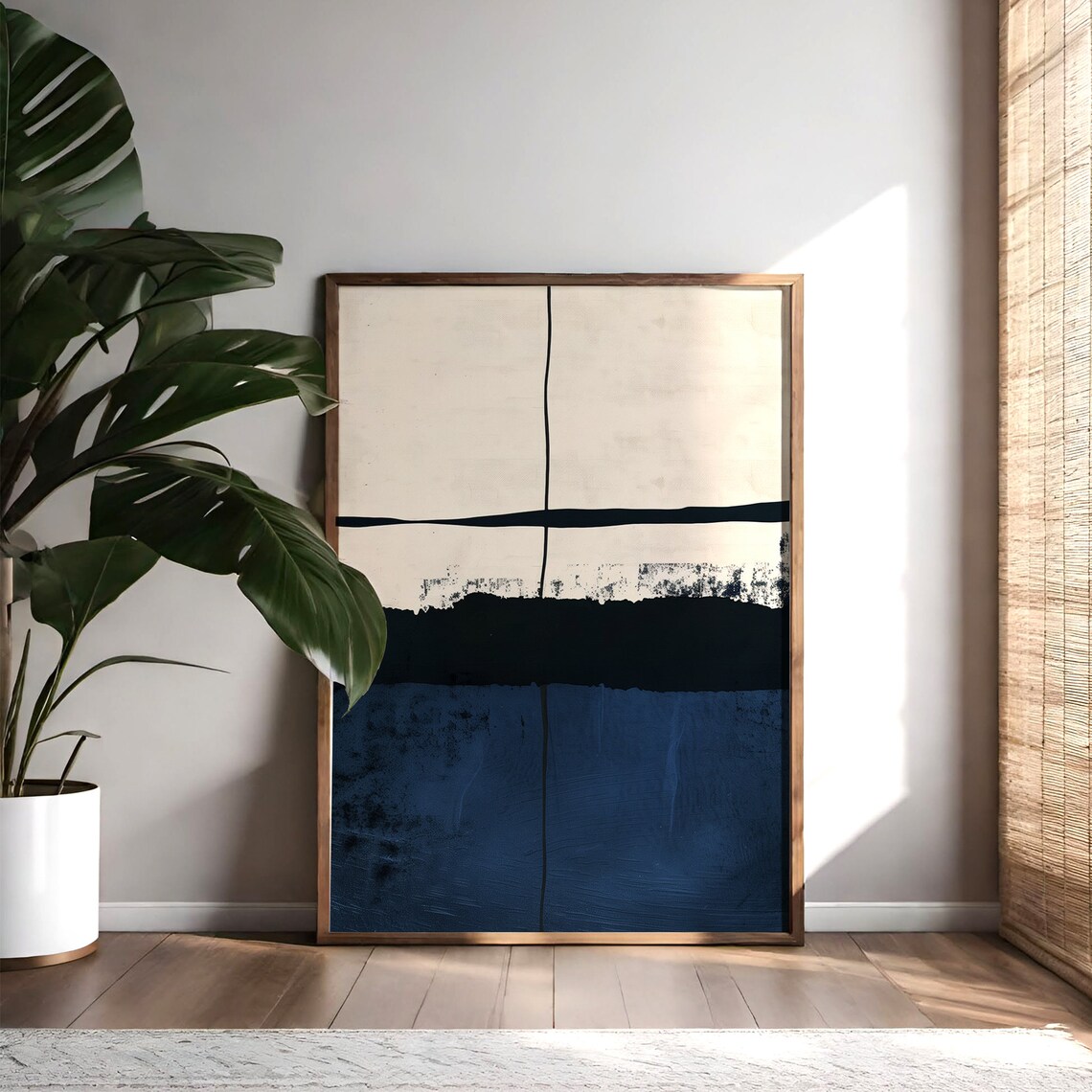 Abstract Print, Minimalist Japandi Brush Strokes - Image 2