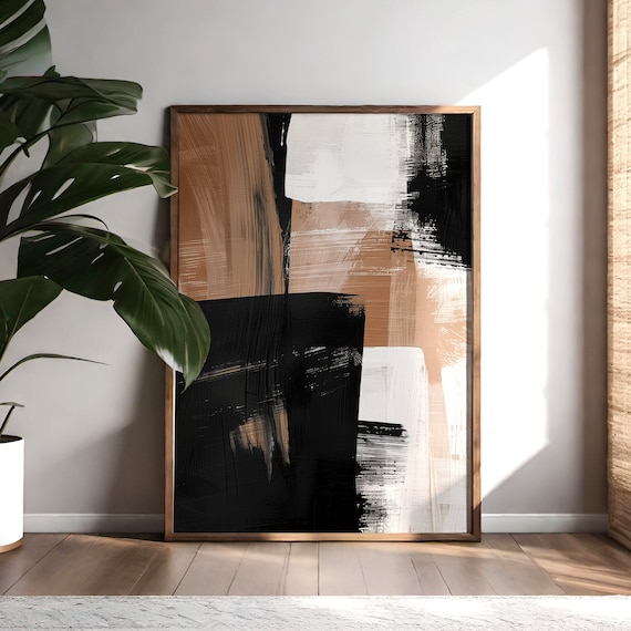 Abstract Print, Minimalist Japandi Wall Art