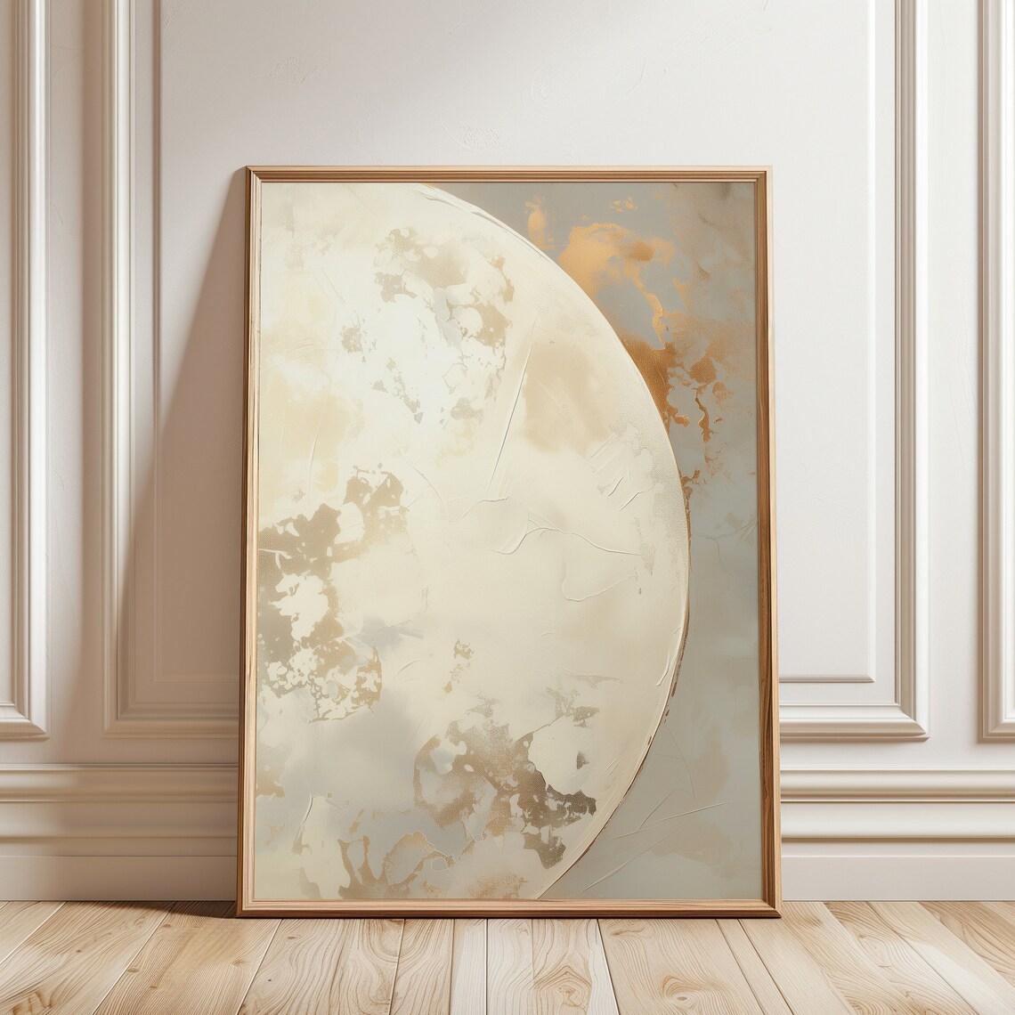 Moon Abstract Poster, Modern Moon Art Print