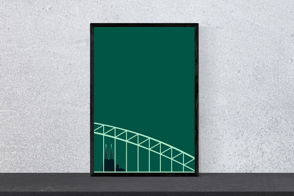 Cologne Cathedral And Hohenzollern Bridge, Travel Poster