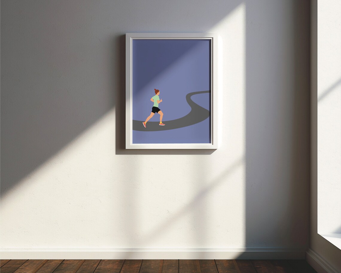 Minimal Modern Runner Sports Art Print - Image 5