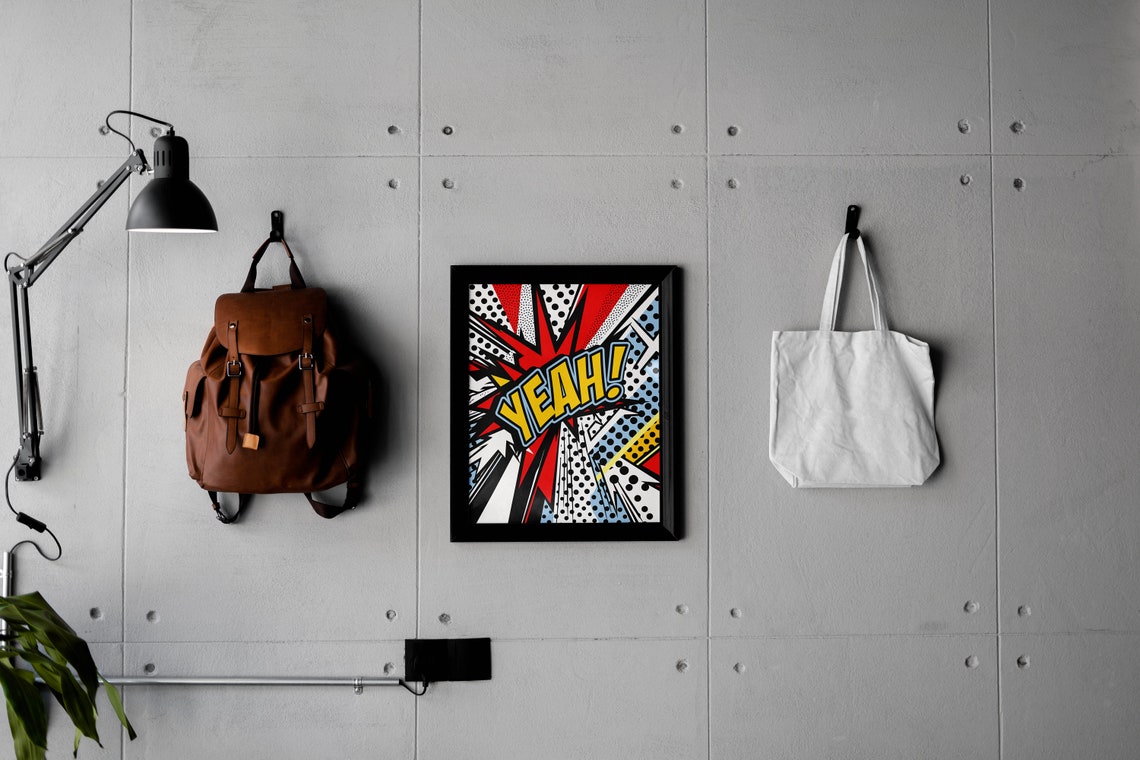 Yeah Bold Comic Explosion Pop Art Retro Typography Energy Poster - Image 4