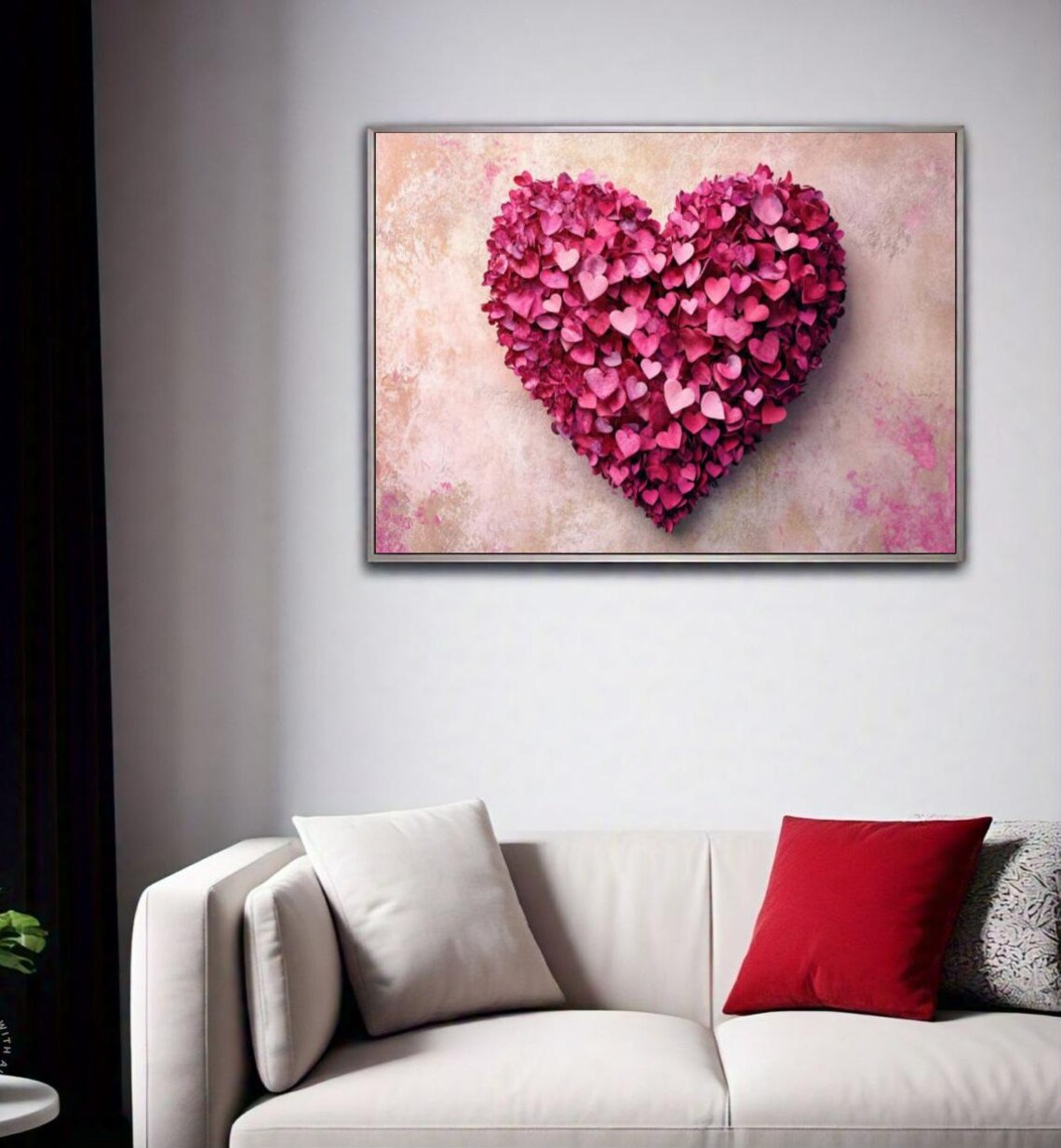 Vintage Red Heart Valentines Day Art Print - Image 2