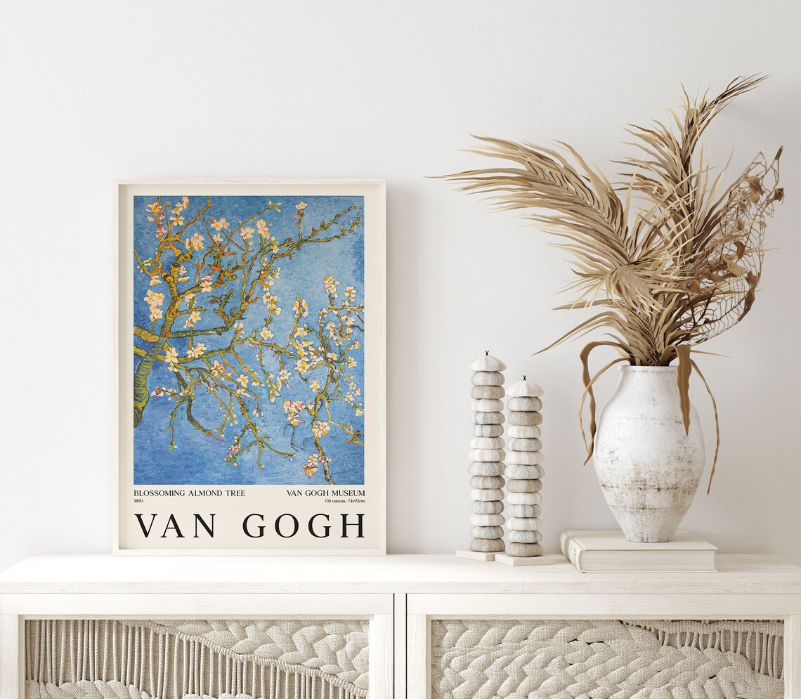 Van Gogh Blossoming Almond Tree 1890 Museum Classic Fine Art Poster - Image 3