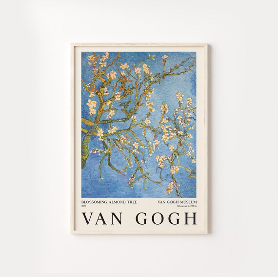 Van Gogh Blossoming Almond Tree 1890 Museum Classic Fine Art Poster