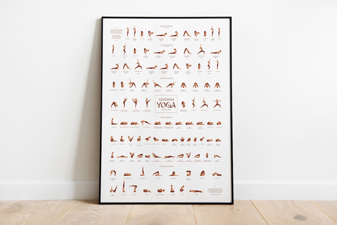 Ashtanga Primary Series Yoga Poses Poster