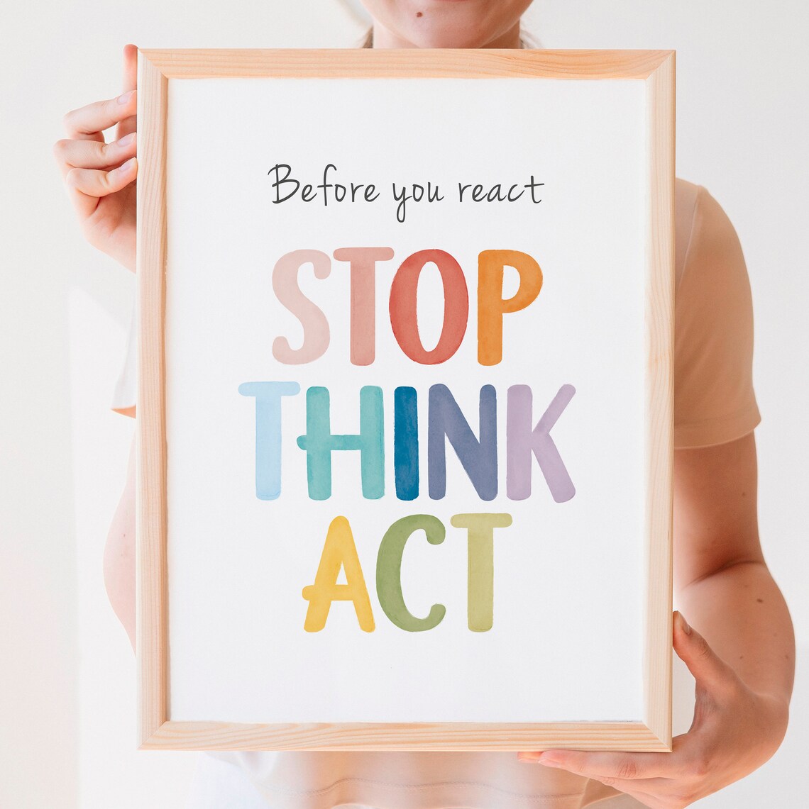 Stop Technique Calming Corner Poster, Mental Health Art Print - Image 7