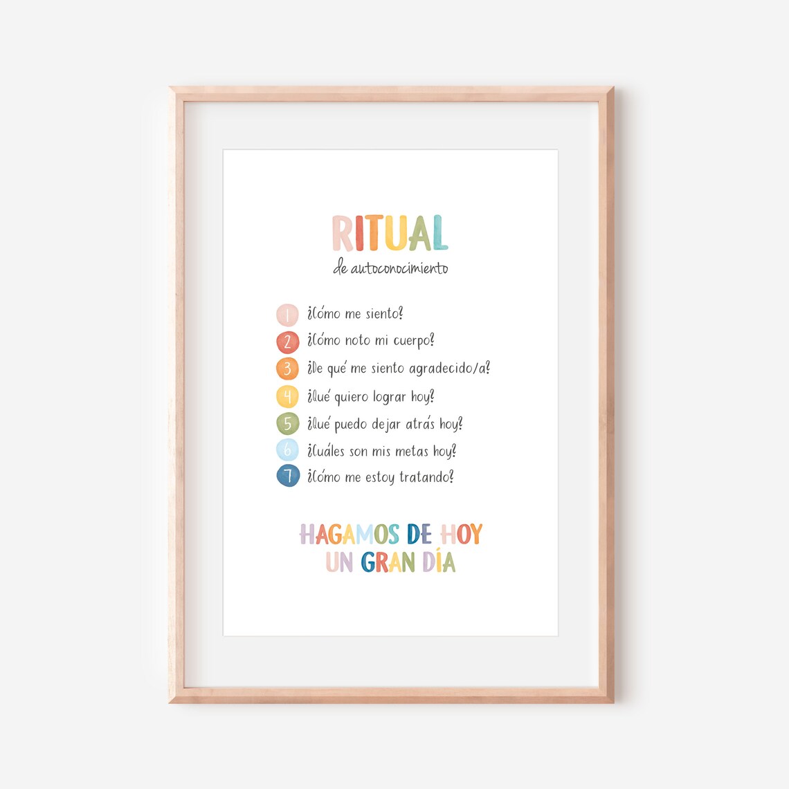 Spanish Daily Check In Poster, Mental Health Office Decor - Image 4