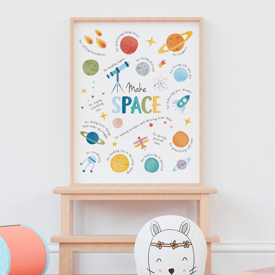 Make Space Positive Affirmations Office Art Print - Image 8