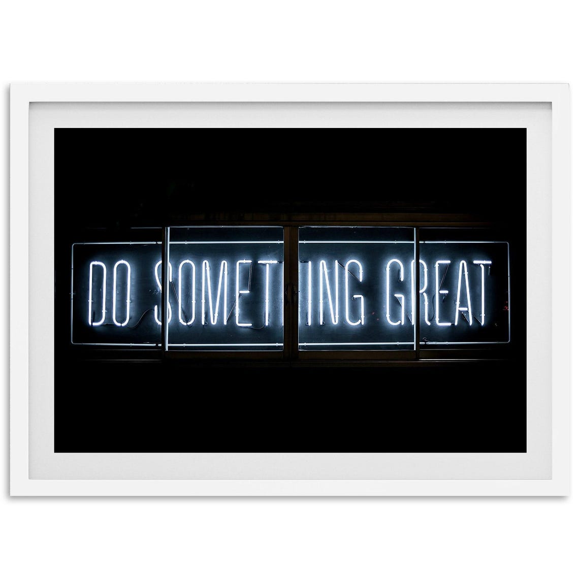 Fine Art Motivational Framed Print Do Something Great Poster Sign Photography Home Office Wall Decor