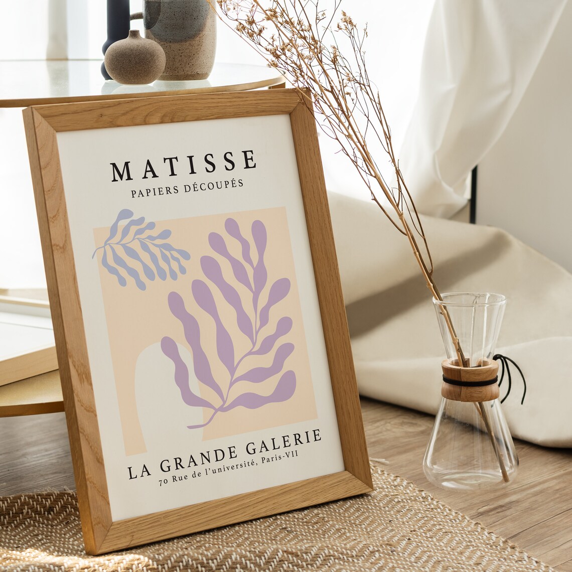 Henri Matisse La Grande Galerie Pastel Leaf Exhibition Poster - Image 2