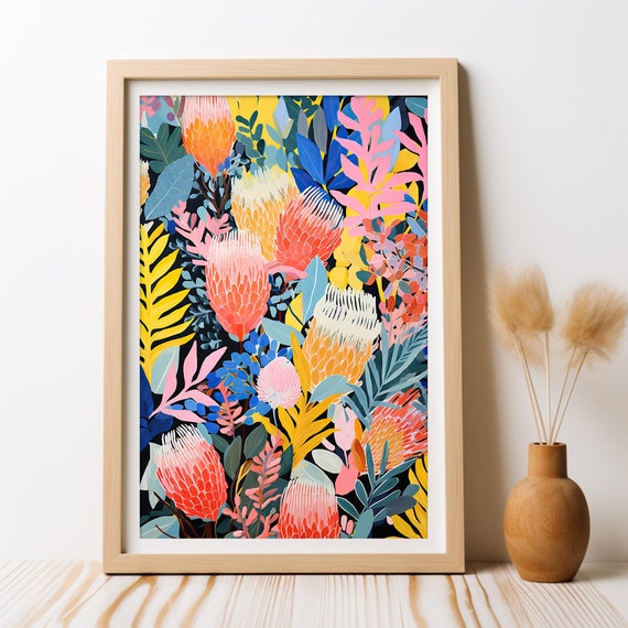 Australian Banksia Botanical Art Print
