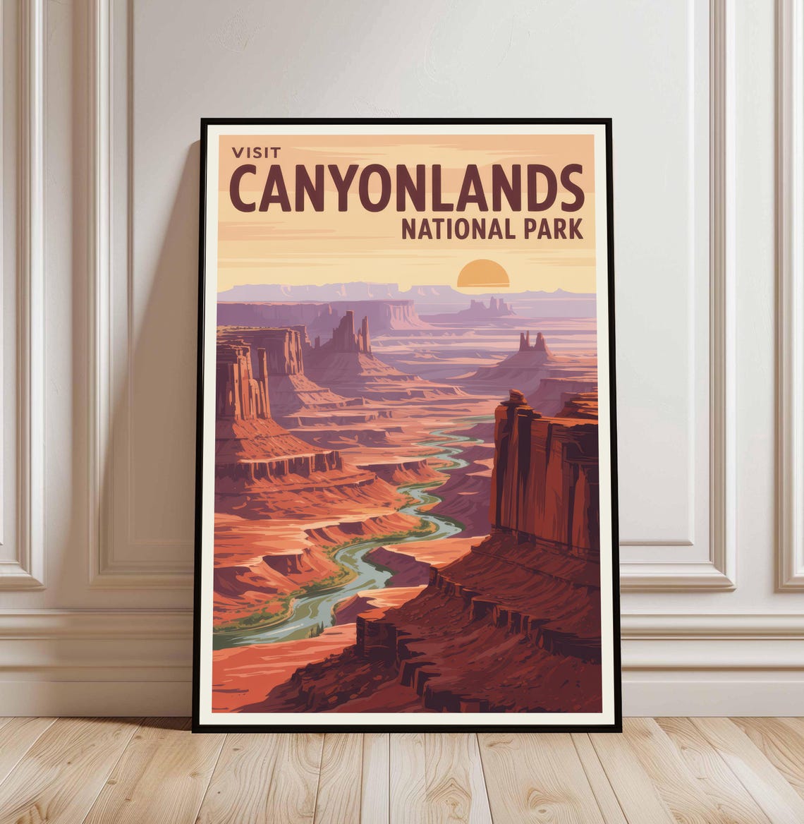 Visit Canyonlands National Park Red Rock Canyon Sunset Poster