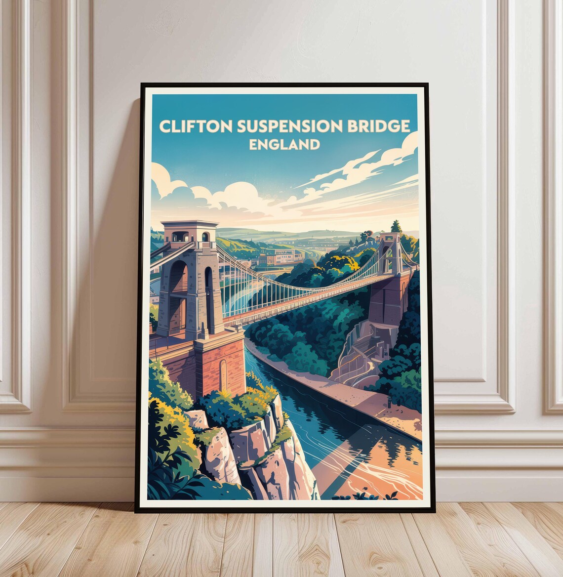 Clifton Suspension Bridge Bristol Travel Poster