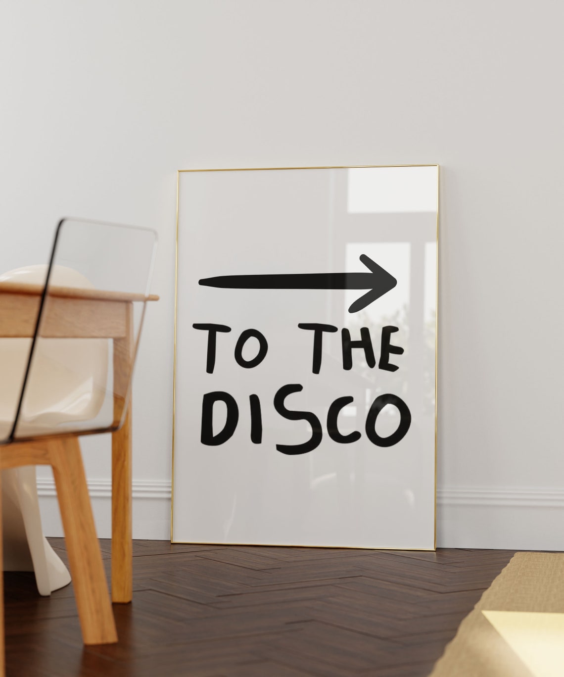 To the Disco Arrow Poster with Bold Hand Drawn Typography Style - Image 3