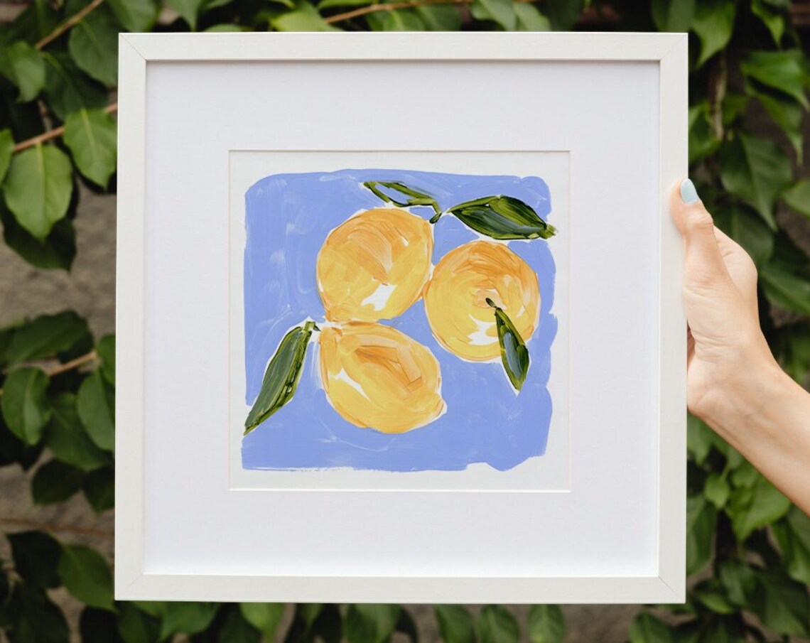 Kitchen Lemons Art Print, Italian Fruit Poster - Image 3