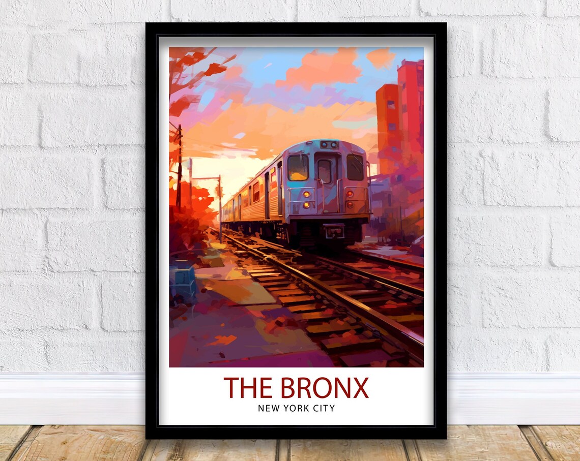 The Bronx New York Travel Poster, Bronx Art Print