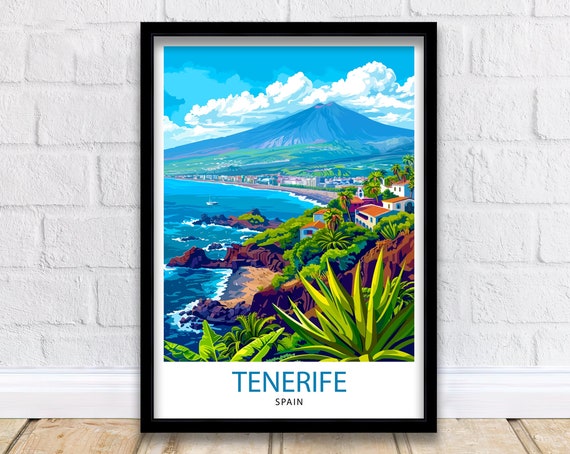 Tenerife Spain Travel Poster, Home Decor Print