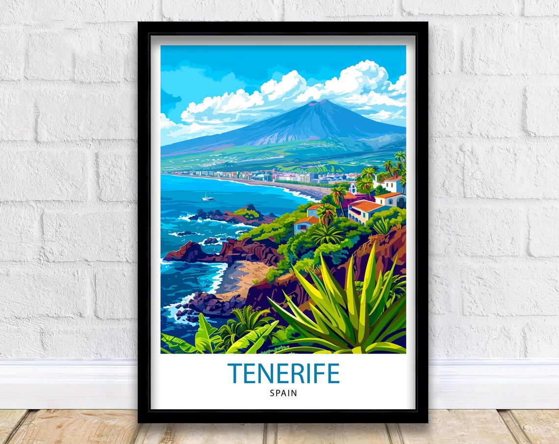 Tenerife Spain Travel Poster, Home Decor Print