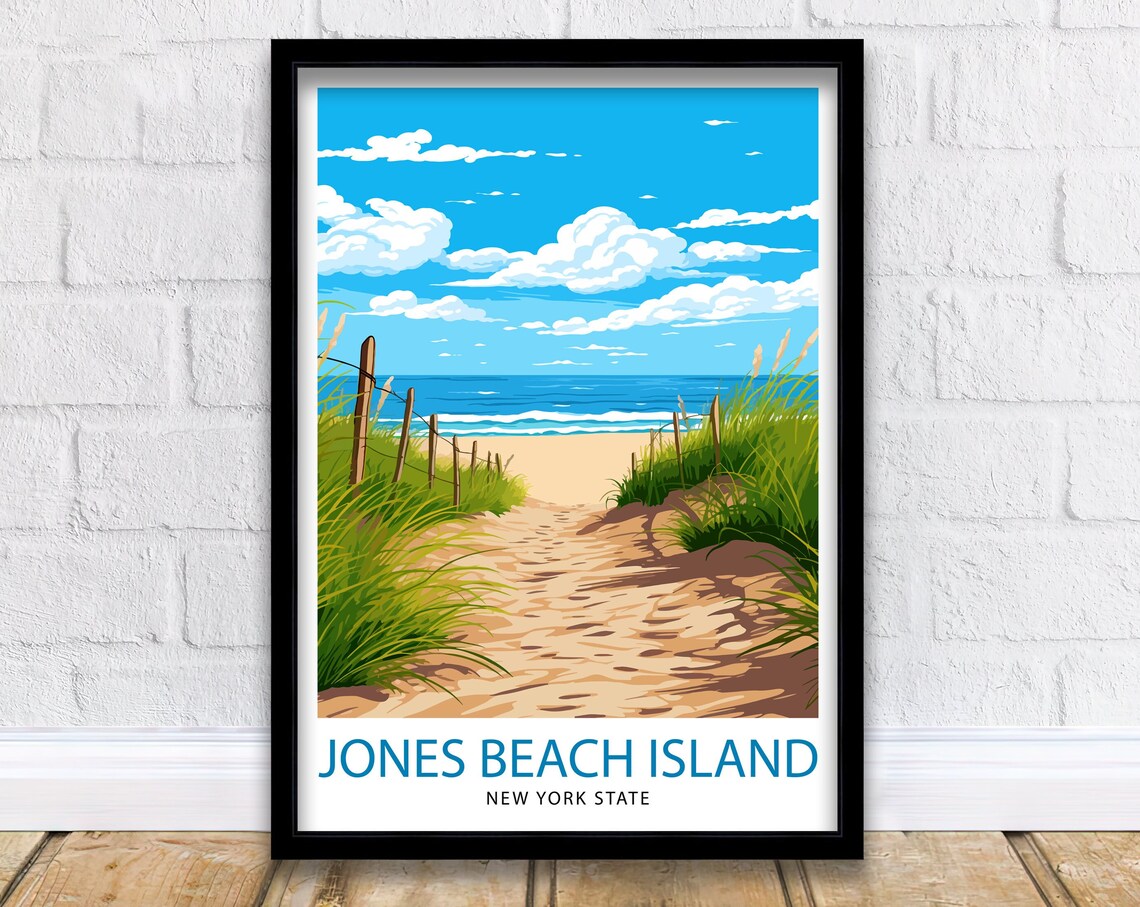 Jones Beach Island New York State Dune Path to the Ocean Poster