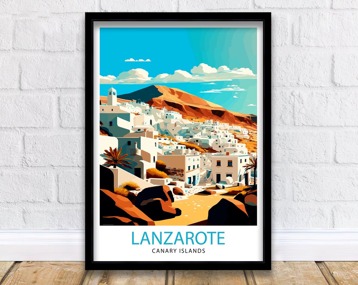 Lanzarote Travel Poster, Spain Home Decor