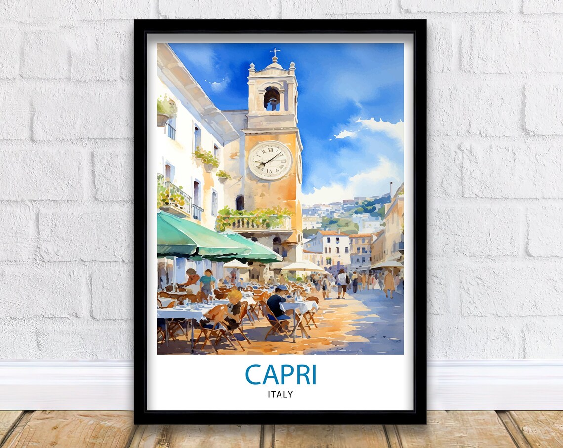 Capri Italy Travel Poster, Capri Home Decor