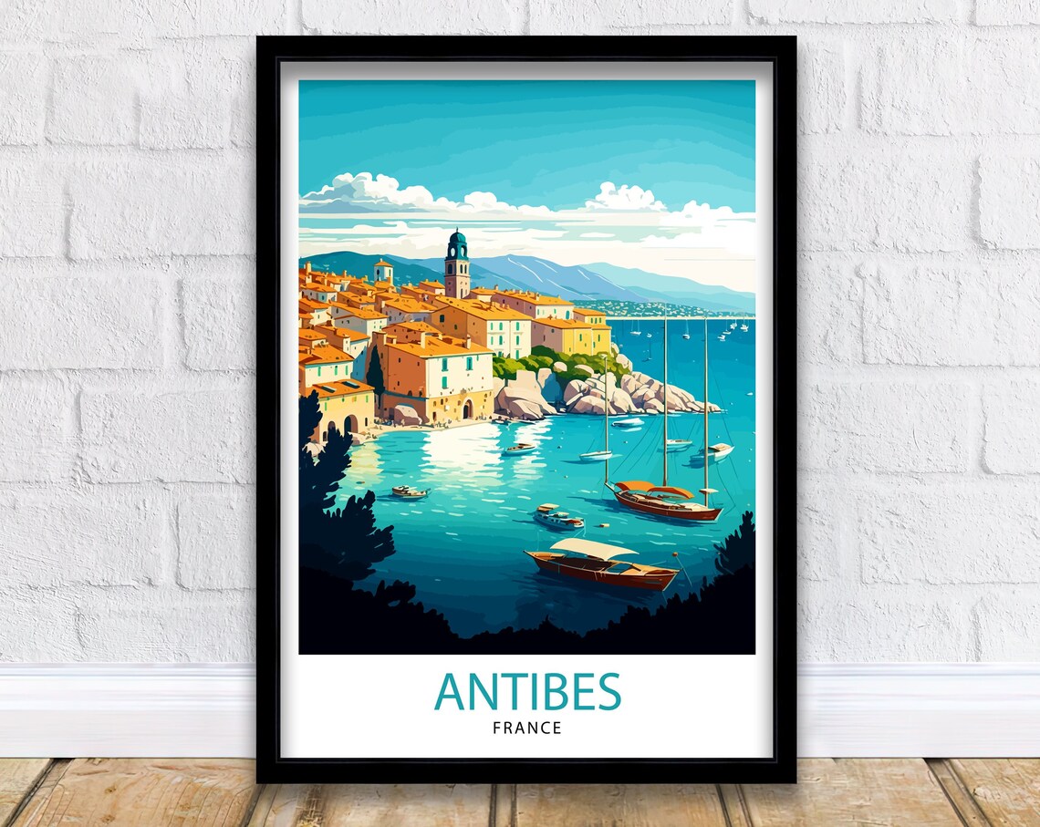 Antibes France Travel Poster, Home Decor