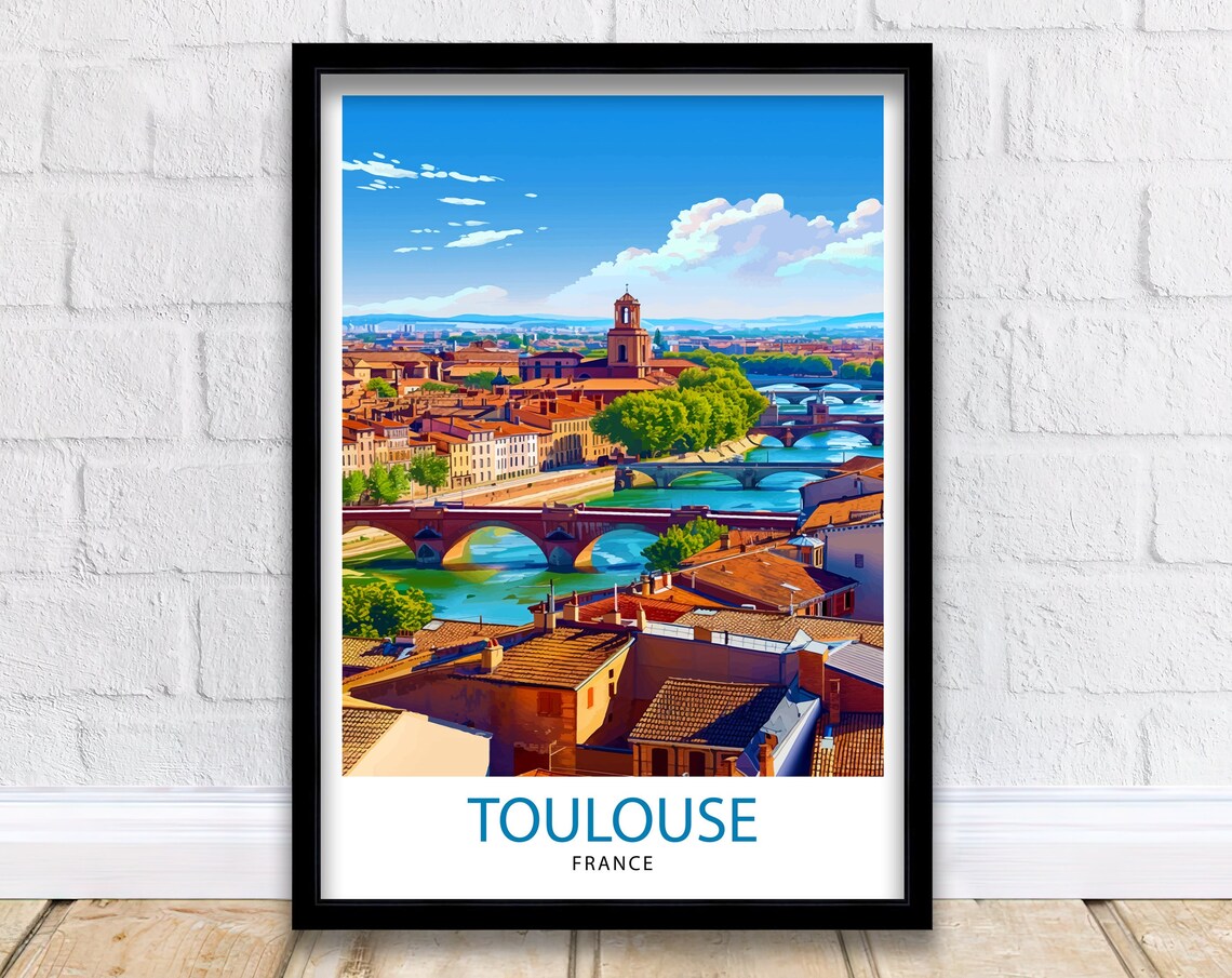 Toulouse France Travel Print Wall Decor Wall Art Toulouse Wall Hanging Home Dcor Toulouse Gift Art Lovers French Art Lover Gift Print Art