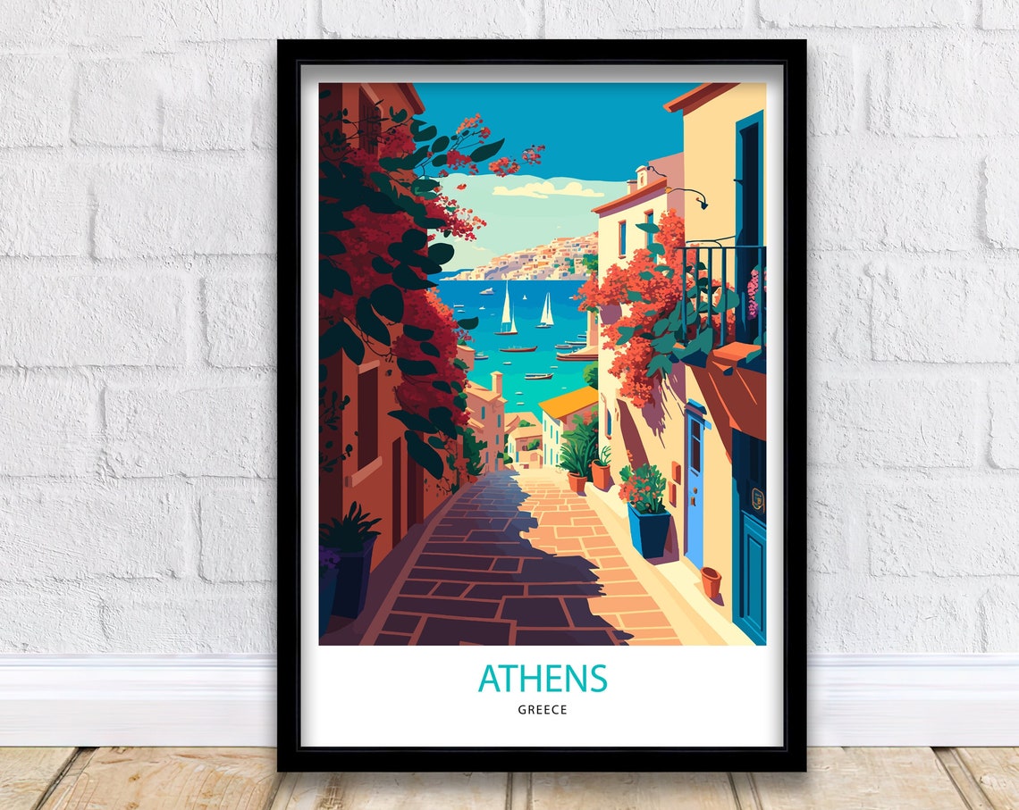 Athens Travel Print Athens Athens Poster Travel Poster Athens Travel Print Greece Athens Wall Art Travel Print Greece Print