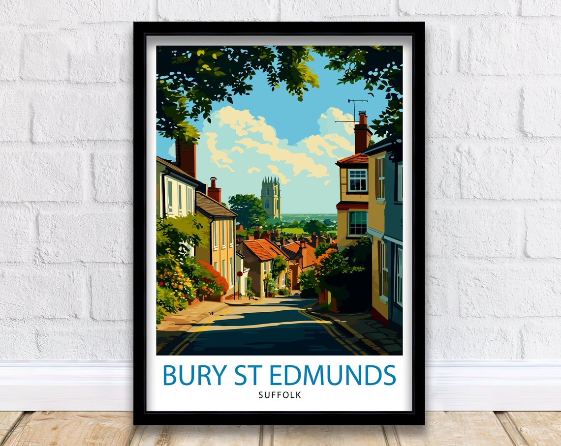 Bury St Edmunds Historic Suffolk Travel Poster