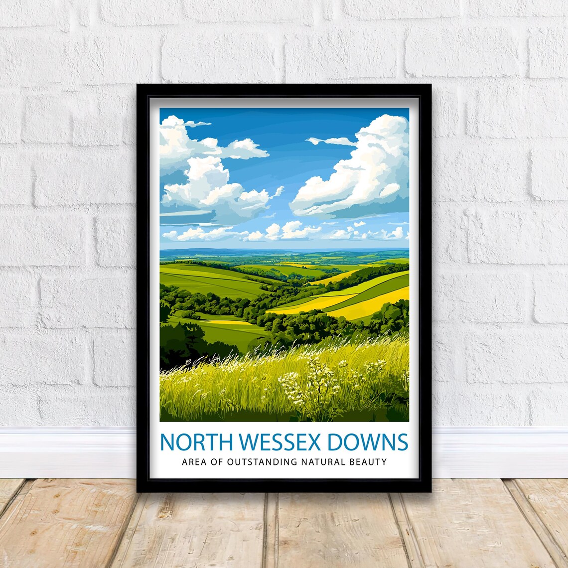 North Wessex Downs Area of Outstanding Natural Beauty Travel Poster - Image 3