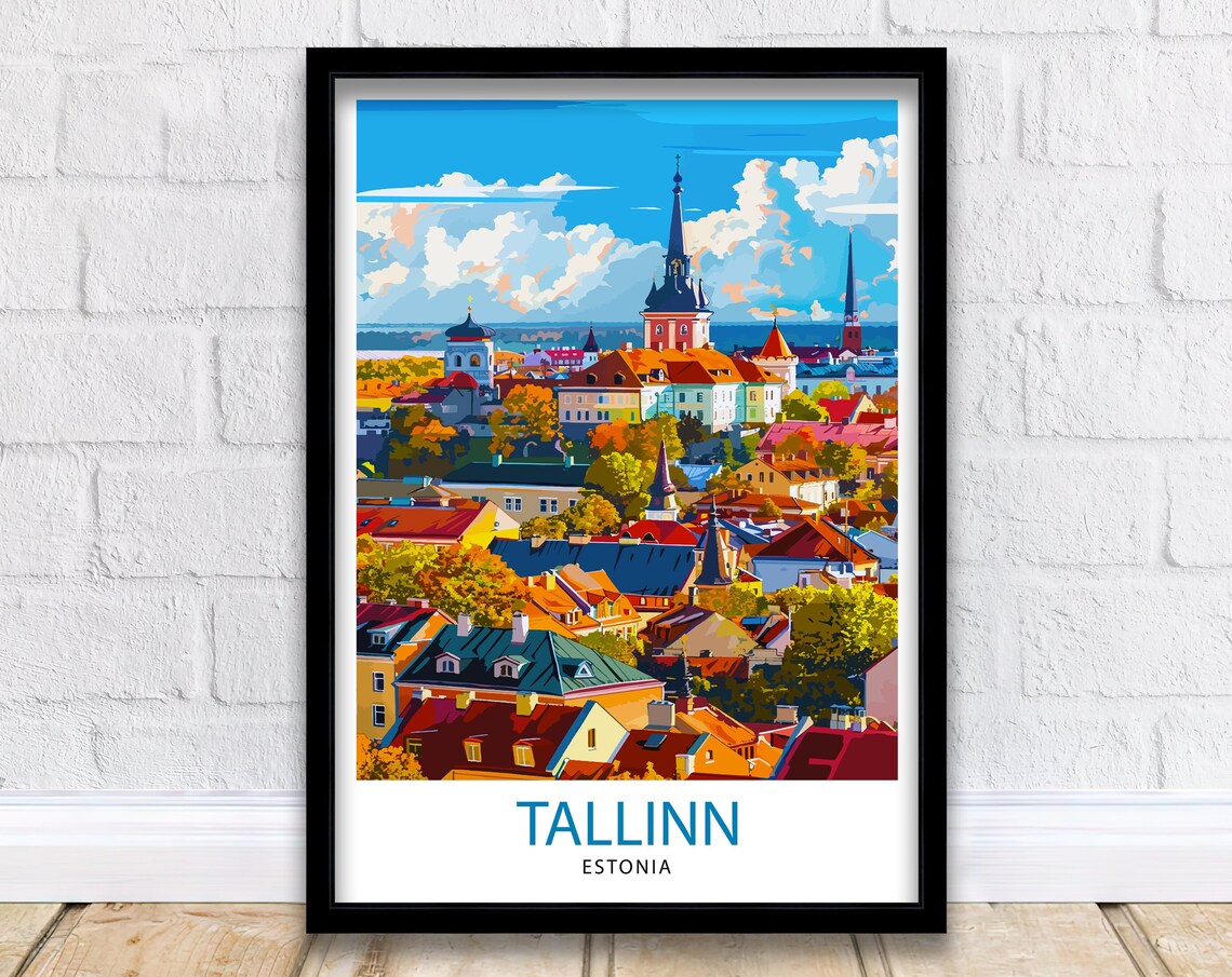 Tallinn Estonia Travel Poster, Europe Wall Decor - Image 3