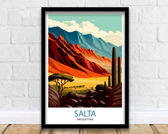 Salta Argentina Travel Print Salta Wall Decor Salta Home Living Decor Salta Argentina Illustration Travel Poster Gift For Salta Argentina