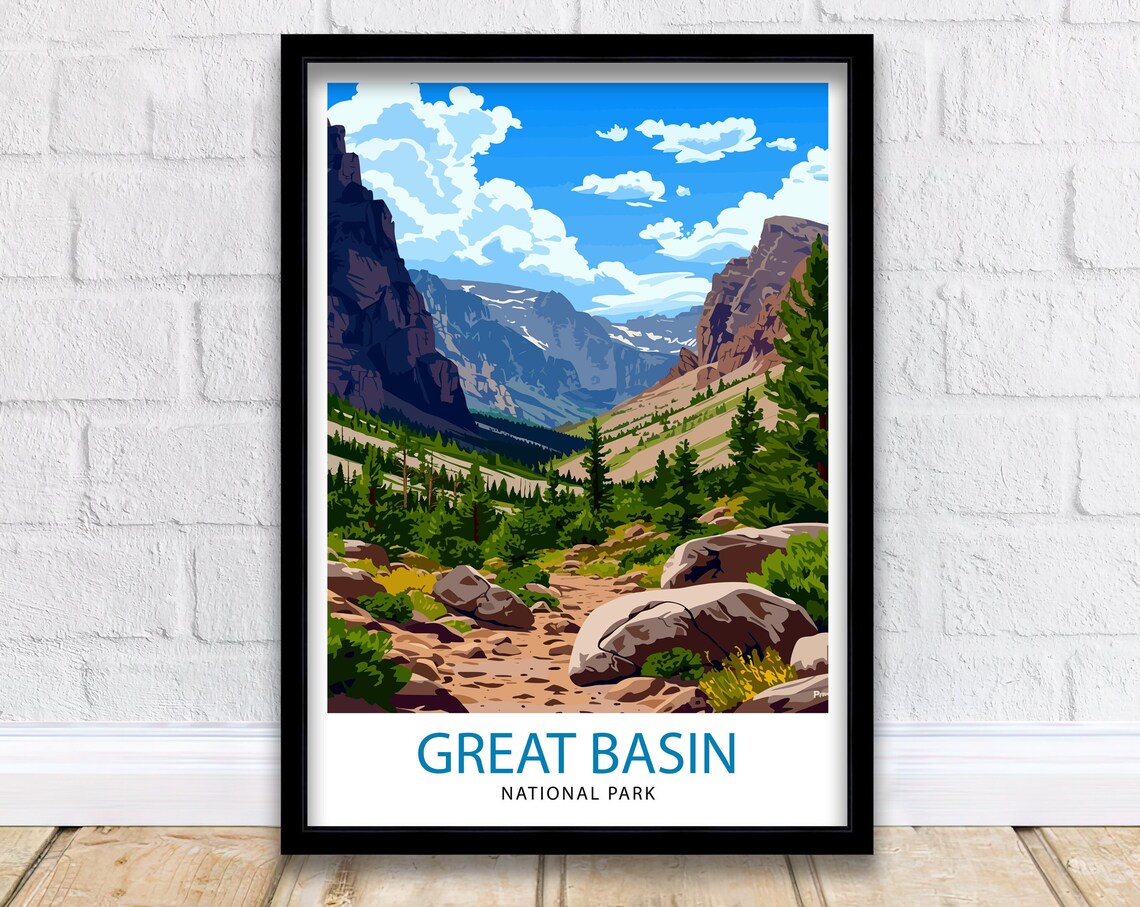 Great Basin National Park Nevada Canyon Trail Wilderness Poster