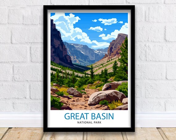 Great Basin National Park Nevada Canyon Trail Wilderness Poster