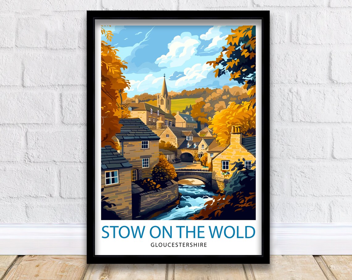 Stow On The Wold Cotswold Village Gloucestershire Travel Poster