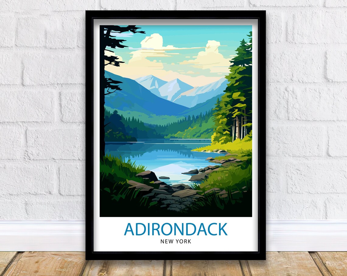 Adirondack, New York Travel Poster, Wall Decor