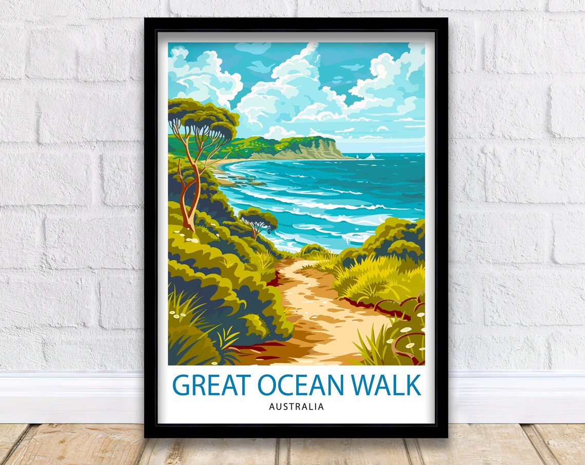 Great Ocean Walk Australia Coastal Trail Hiking Scenic Poster