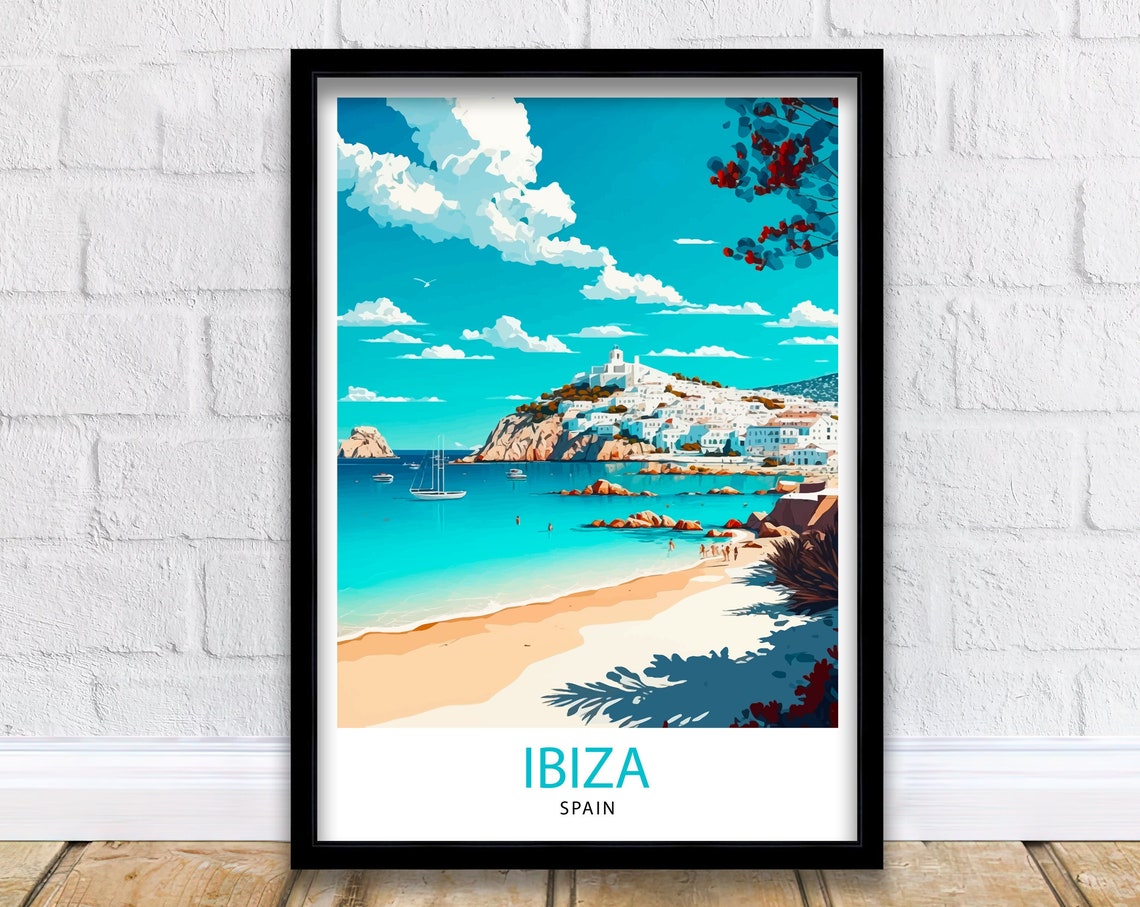 Ibiza Travel Poster, Spain Travel Print