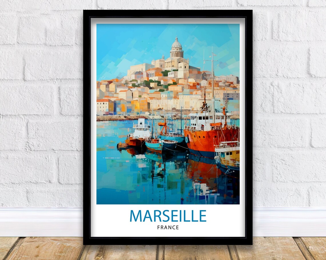 Marseille France Travel Poster, Marseille Wall Decor