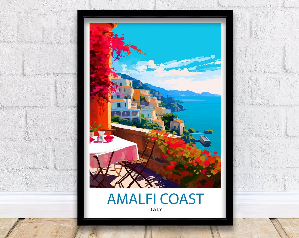 Amalfi Coast Italy Travel Print Amalfi Coast Wall Decor Amalfi Coast Poster Italy Travel Prints Amalfi Coast Art Print Amalfi Coast