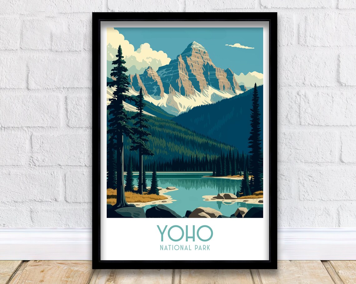 Yoho National Park Travel Poster, Yoho Canada