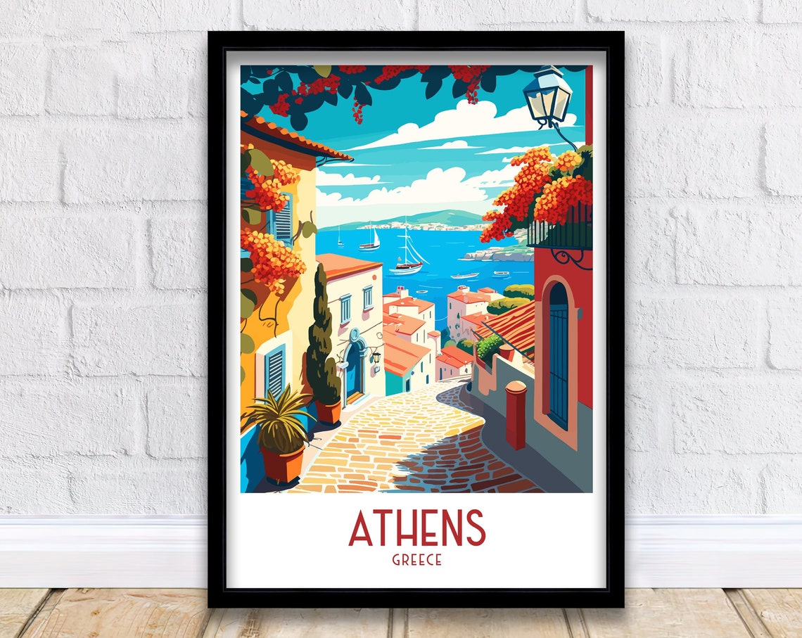 Athens Travel Print Athens Athens Poster Travel Poster Athens Travel Print Greece Athens Wall Art Travel Print Greece Print