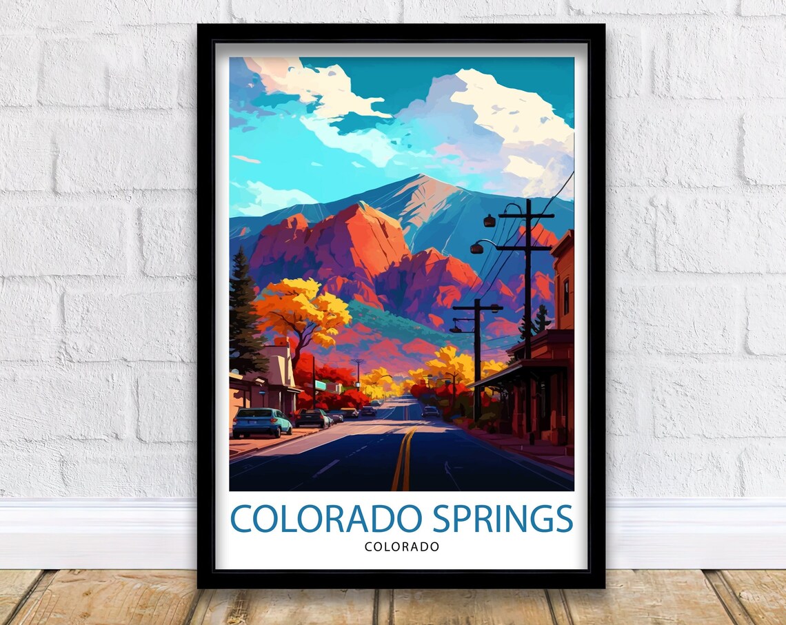 Colorado Springs Arizona Travel Poster, Wall Art