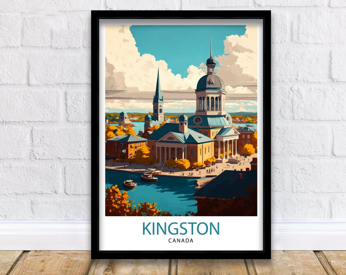 Kingston Canada Travel Poster, Travel Wall Art